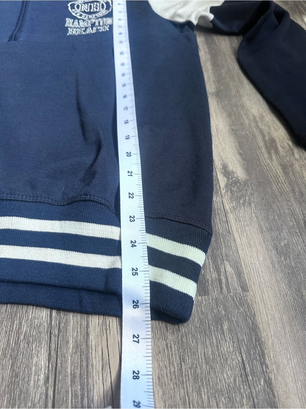 Exist Beach Hampton Beach Quarter Zip Sweatshirt – Size Medium | Navy & Cream - Picture 5 of 16